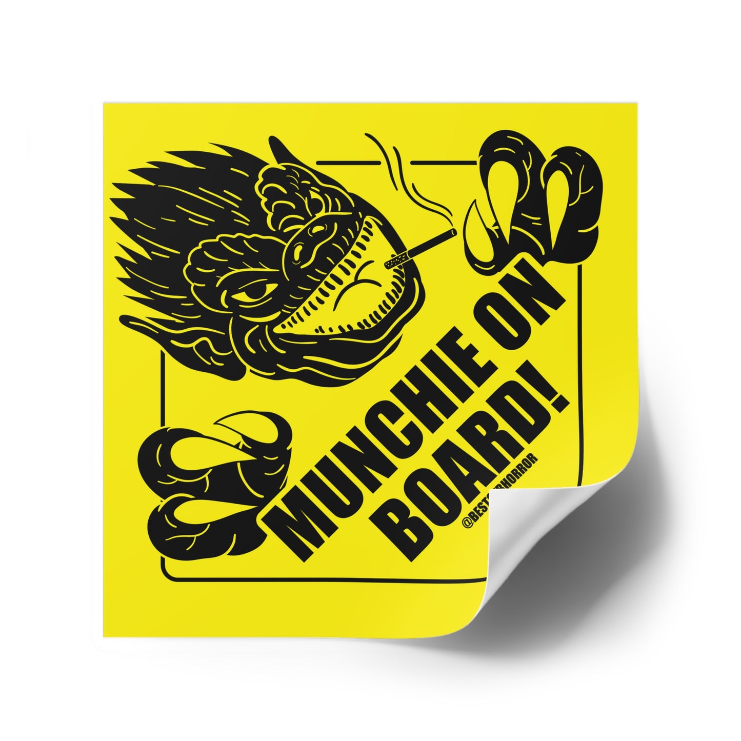 Munchie on Board | Baby on Board Sticker | Munchies Horror Movie Themed