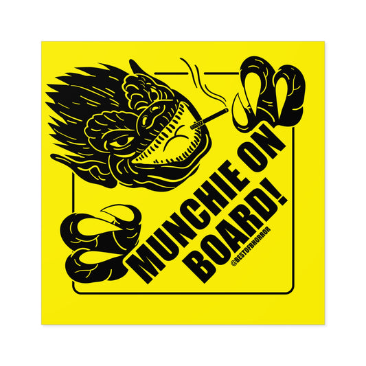 Munchie on Board | Baby on Board Sticker | Munchies Horror Movie Themed